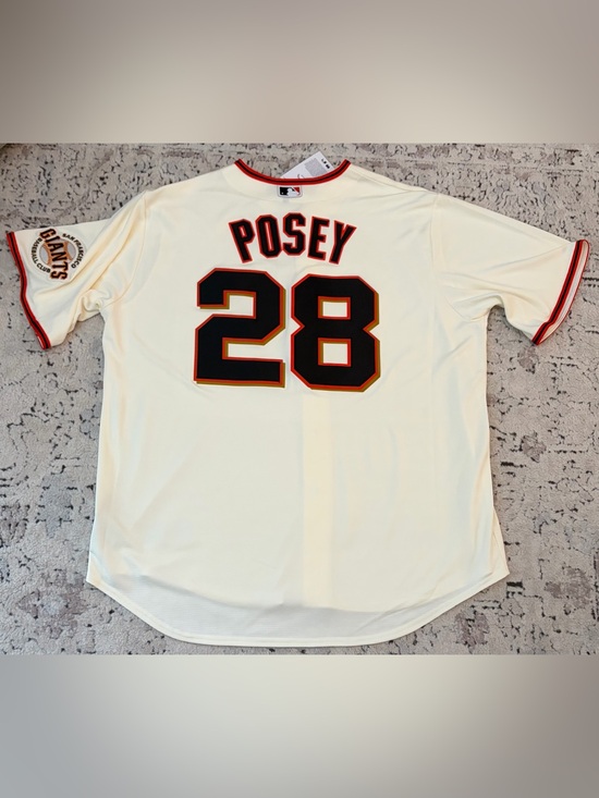 Nike Other - Nike San Francisco Giants Cream Buster Posey #28 Baseball MLB Jersey Men's 2XL